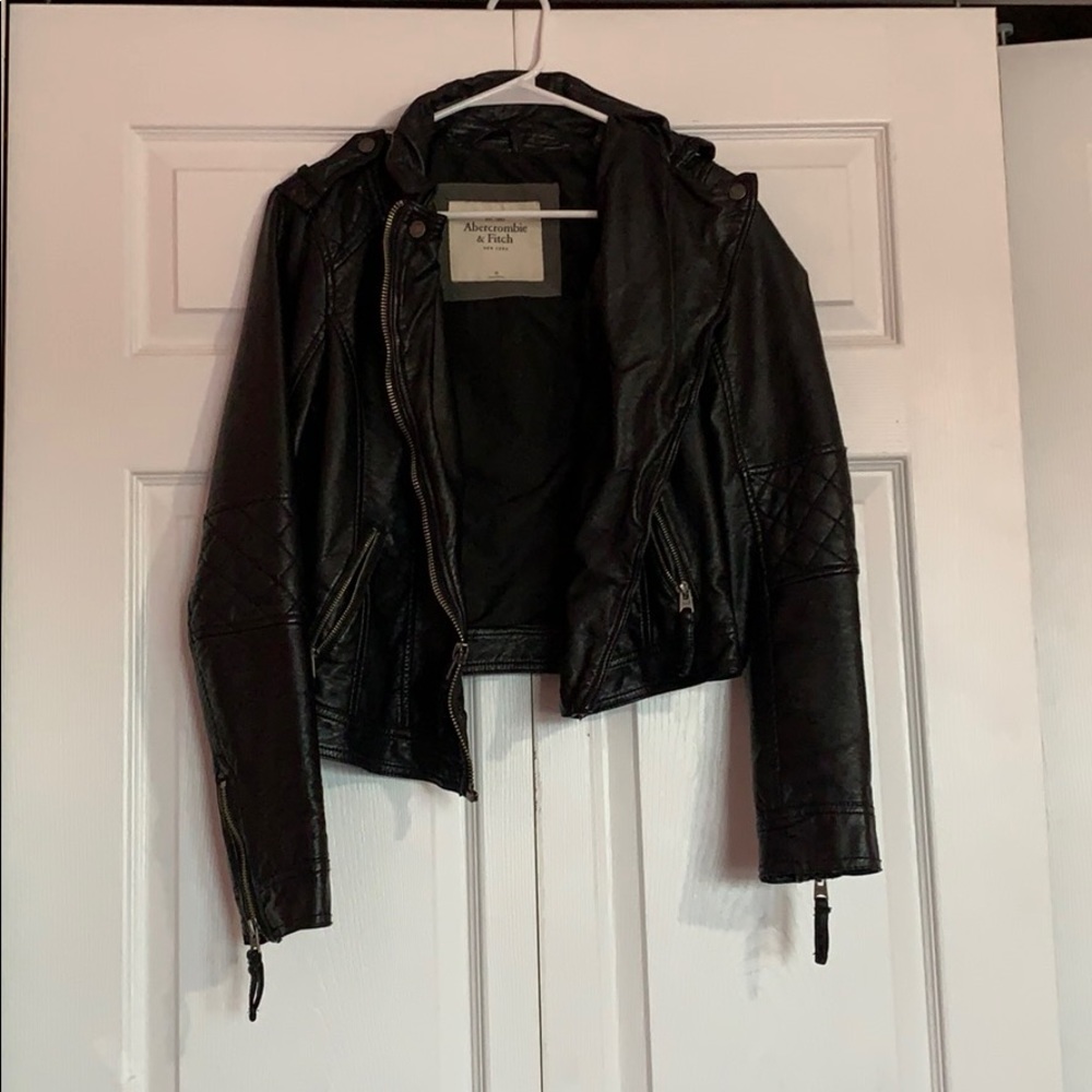 Black leather jacket